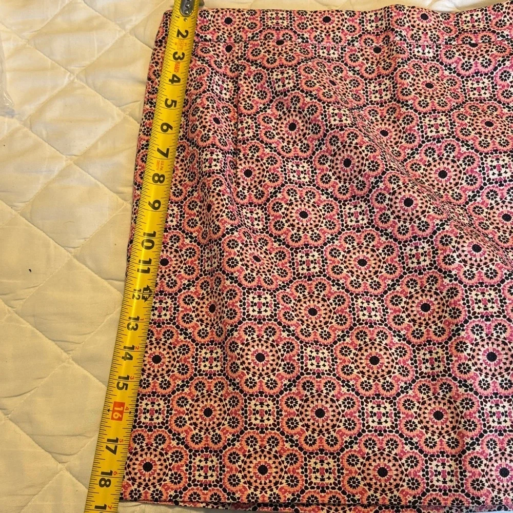 J. Crew Geometric Floral Mini Skirt - Pink and Black